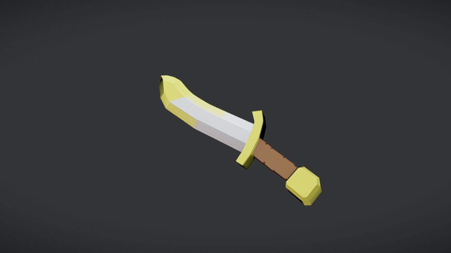 Cartoon pirate sword 3D model_13