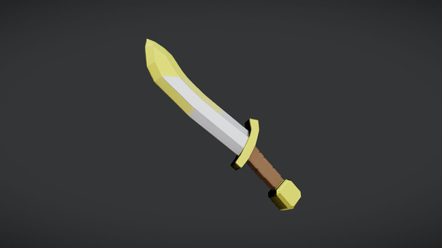 Cartoon pirate sword 3D model_20