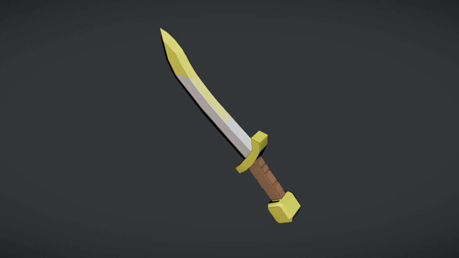 Cartoon pirate sword 3D model_12