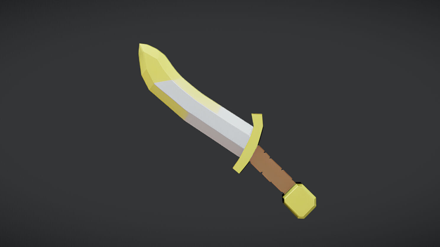 Cartoon pirate sword 3D model_9