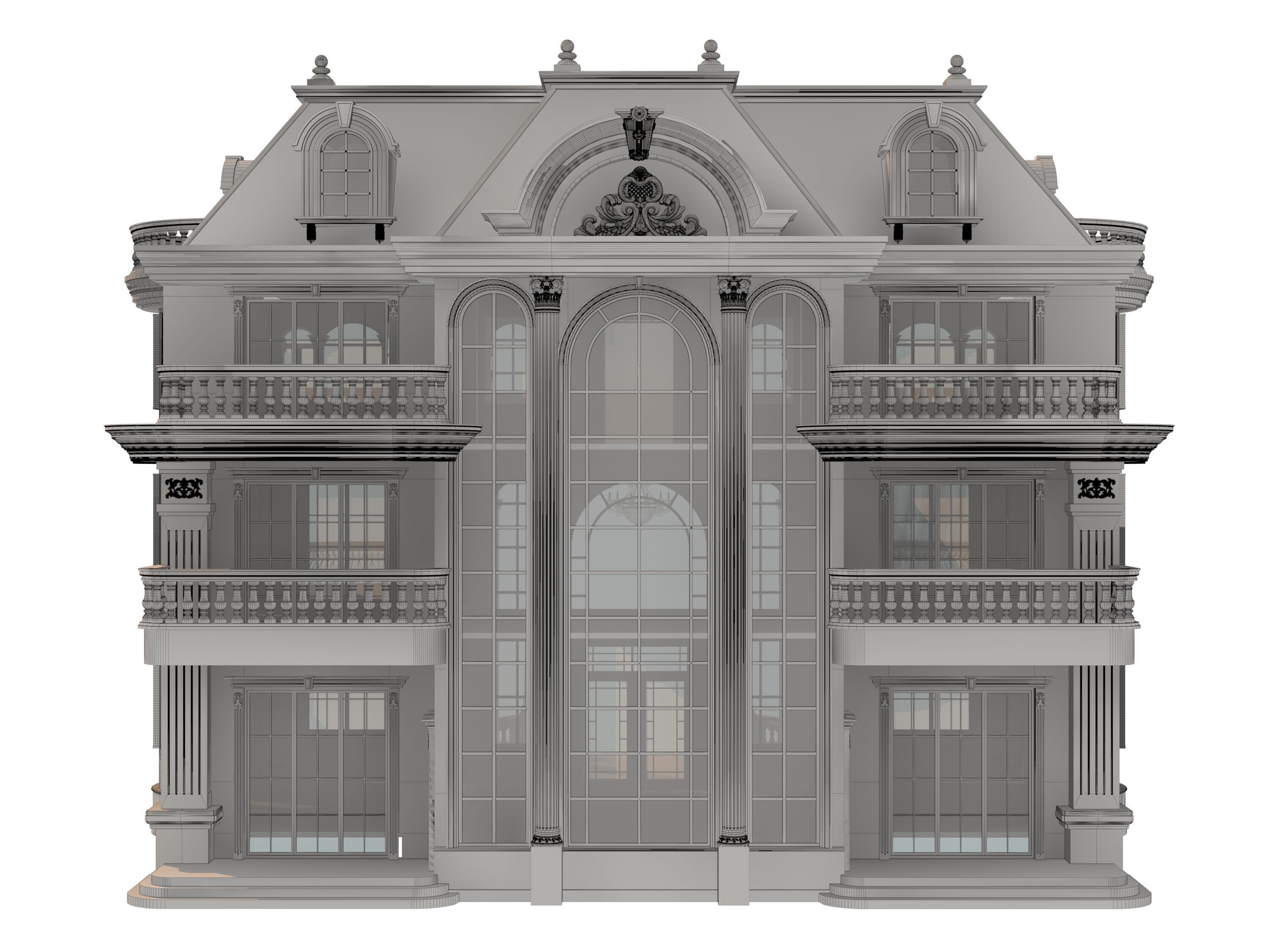 architecture luxury villa  3D model_11