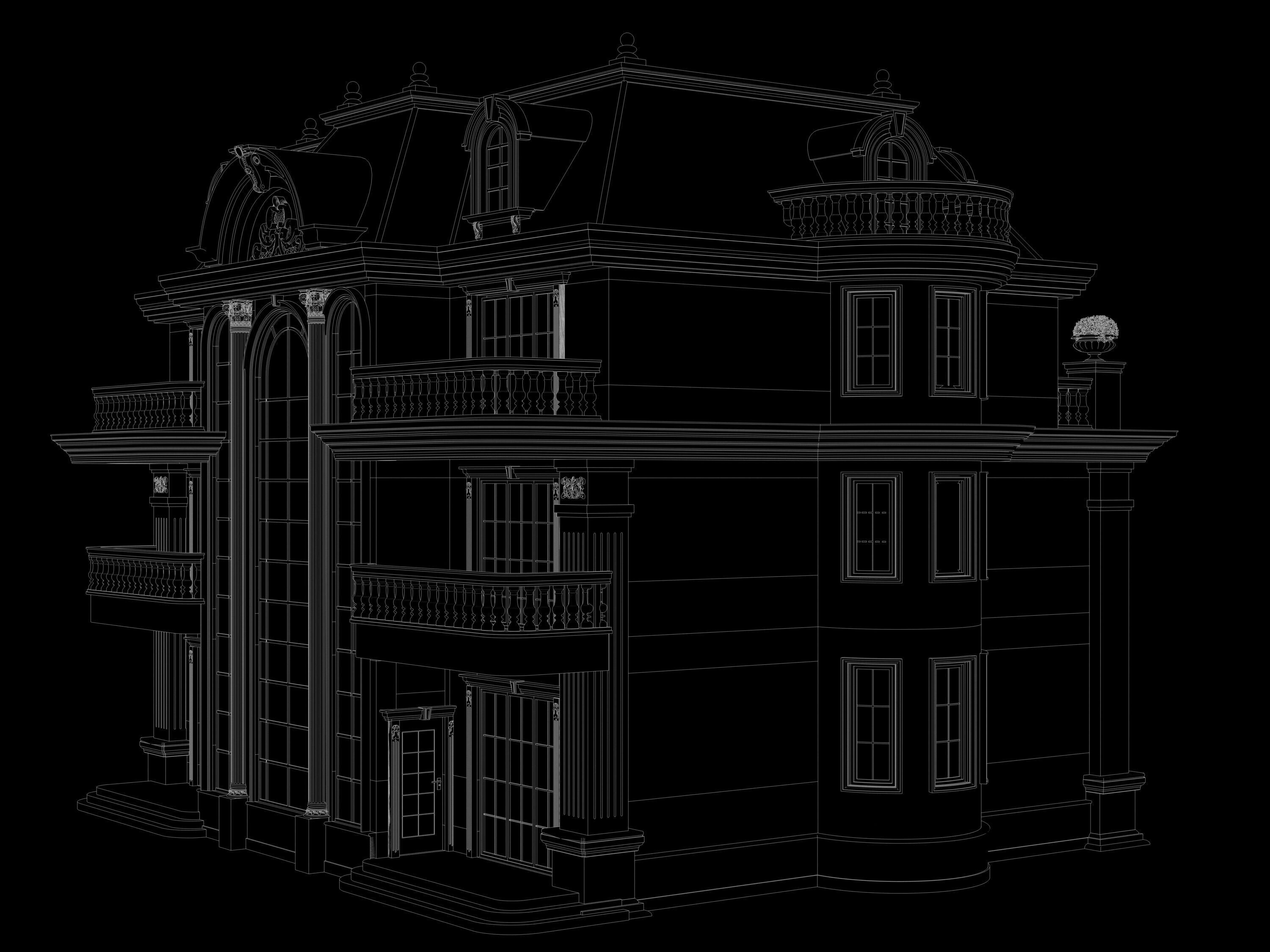 architecture luxury villa  3D model_15