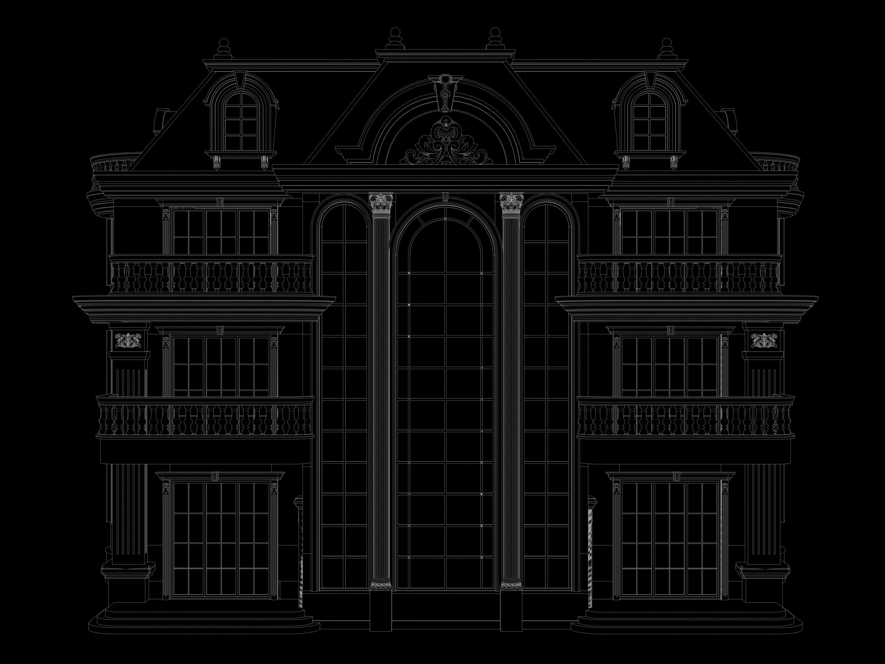 architecture luxury villa  3D model_17