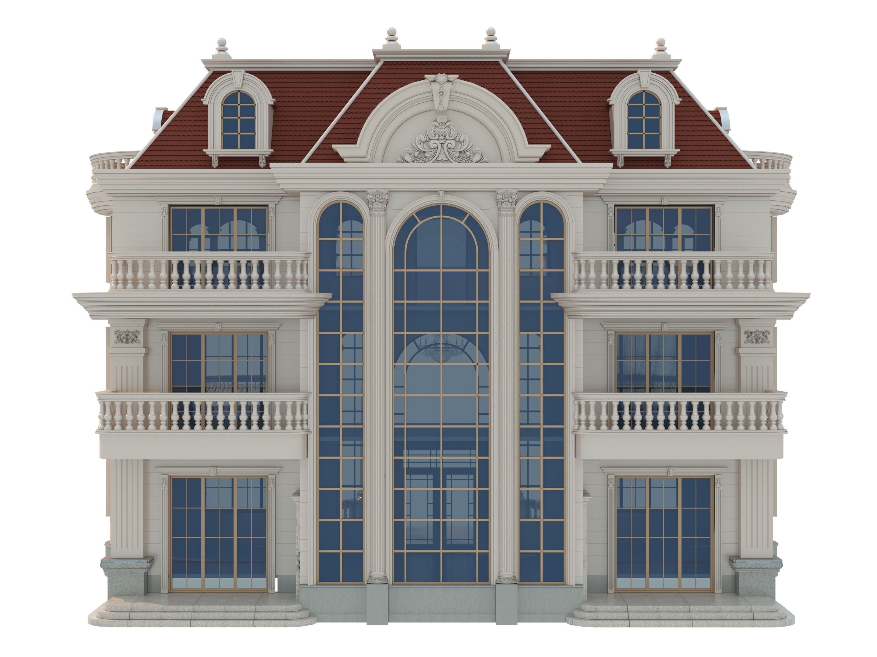 architecture luxury villa  3D model_5