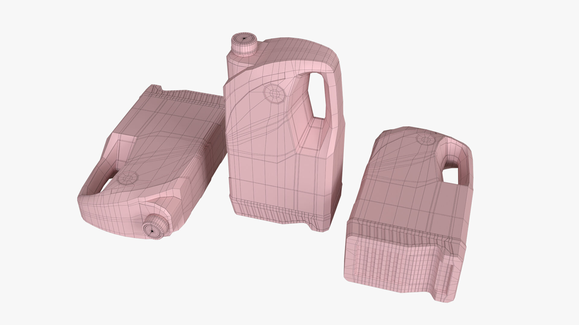 Plastic canister 7L Low-poly 3D model_11