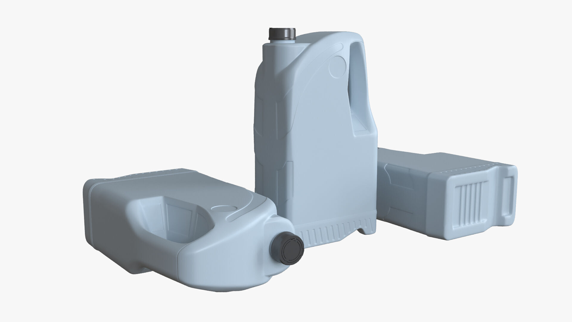 Plastic canister 7L Low-poly 3D model_6