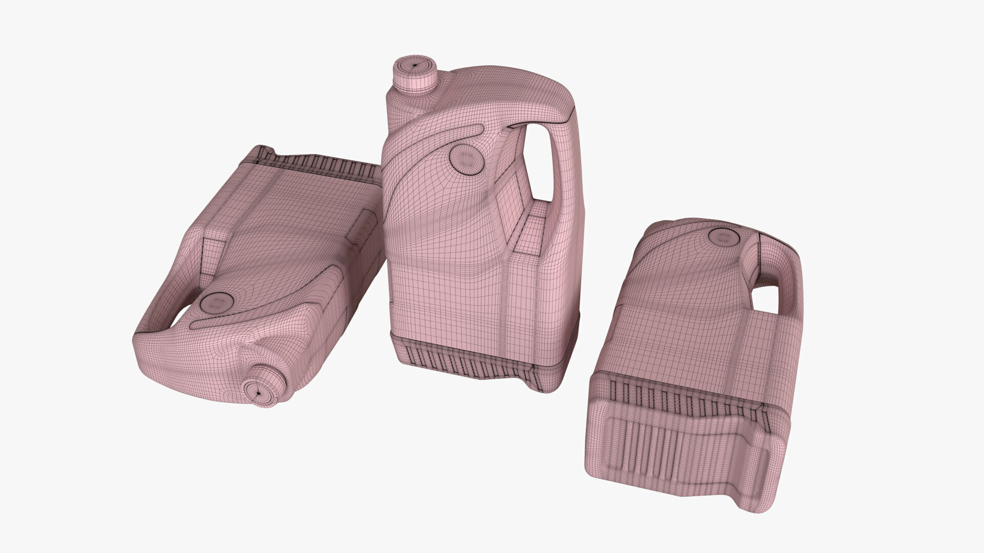 Plastic canister 7L Low-poly 3D model_10