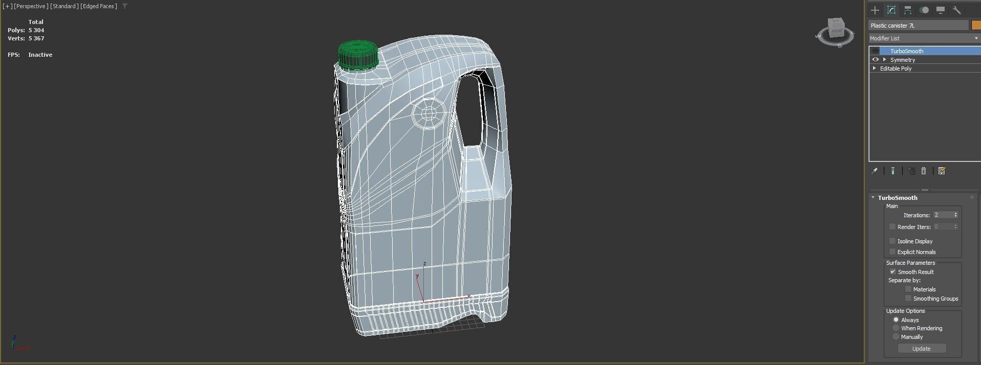 Plastic canister 7L Low-poly 3D model_13