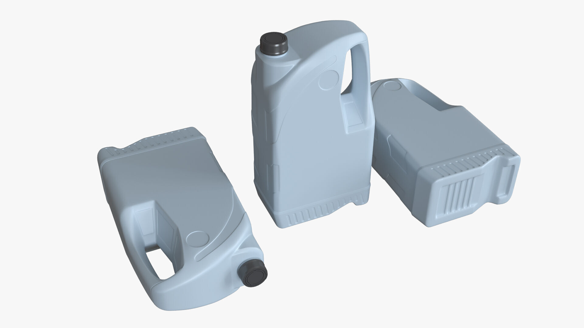 Plastic canister 7L Low-poly 3D model_7