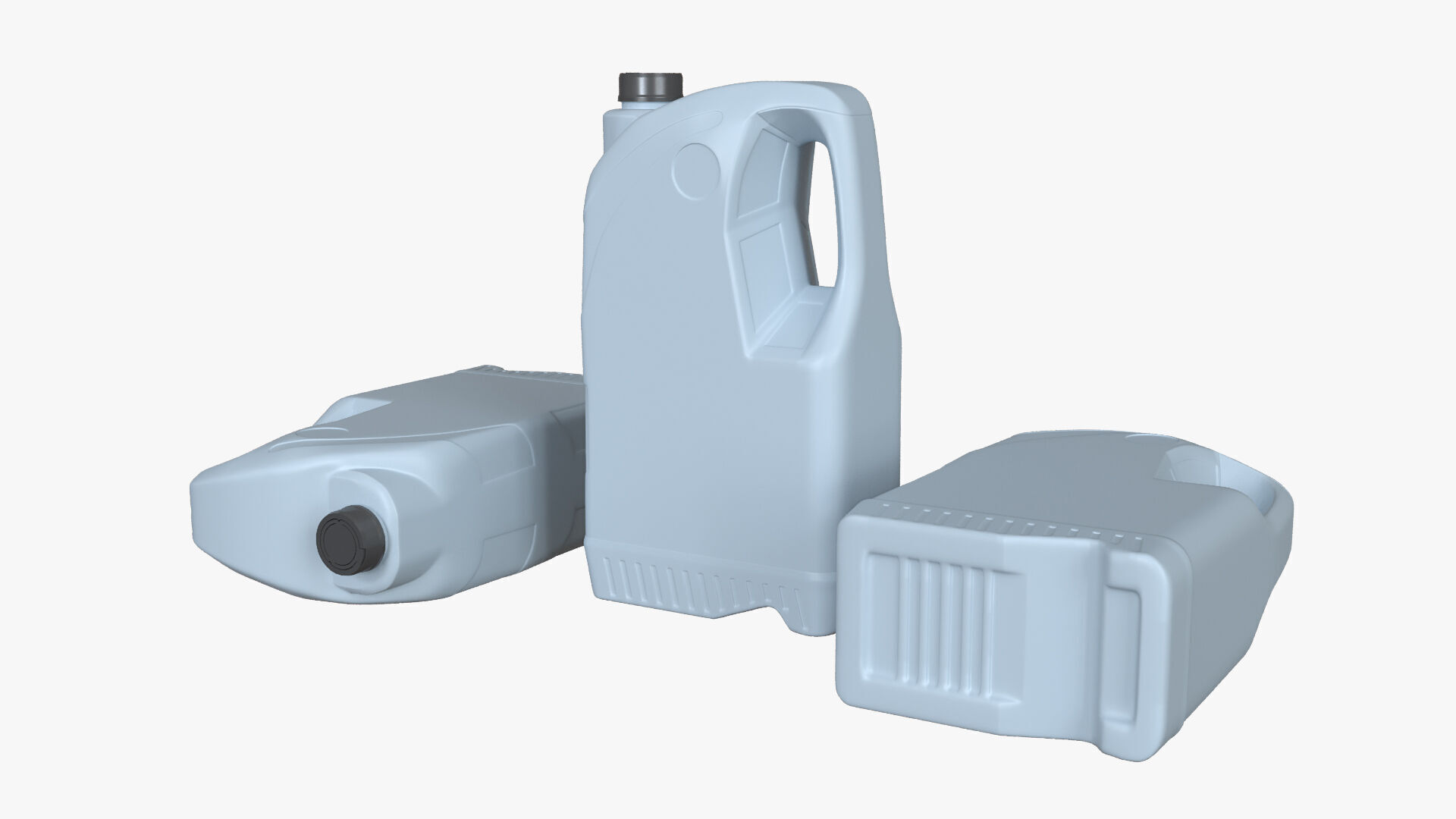 Plastic canister 7L Low-poly 3D model_5