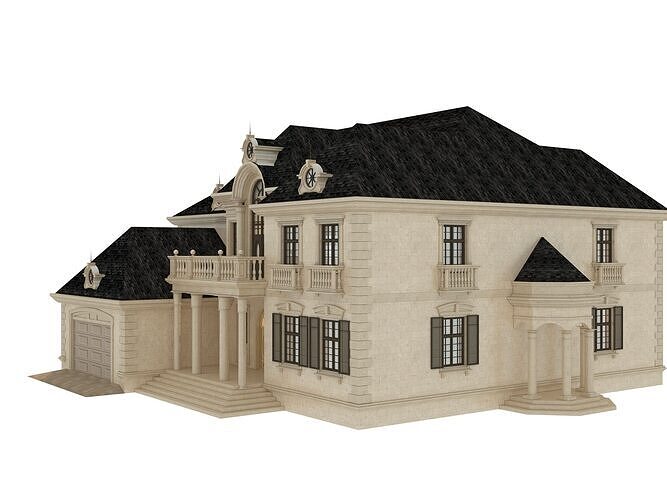 architecture luxury villa  3D model 4