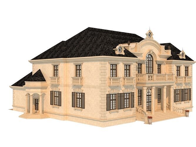architecture luxury villa  3D model 3