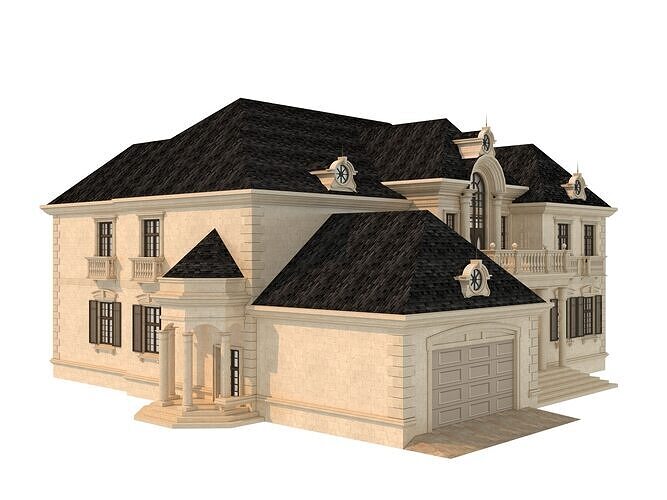 architecture luxury villa  3D model 5