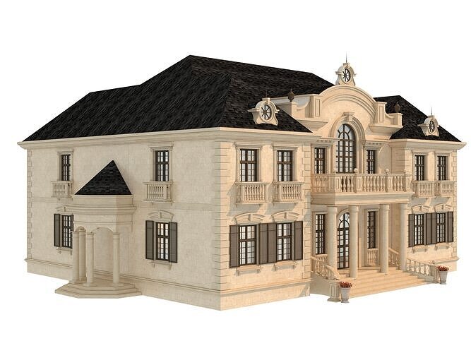 architecture luxury villa  3D model 2