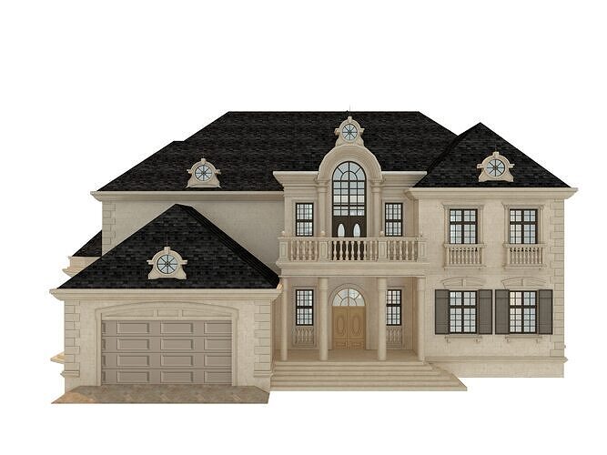 architecture luxury villa  3D model 6