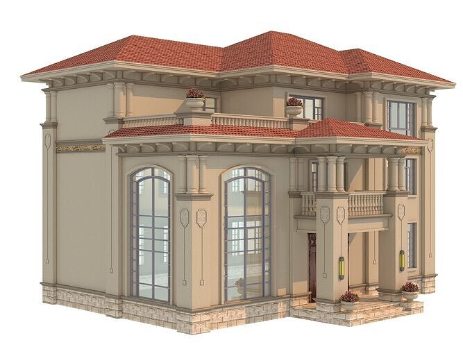 architecture luxury villa  3D model 3