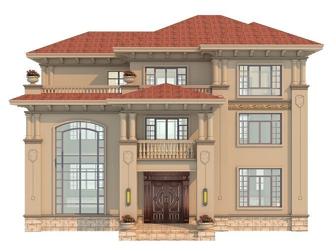 architecture luxury villa  3D model 2