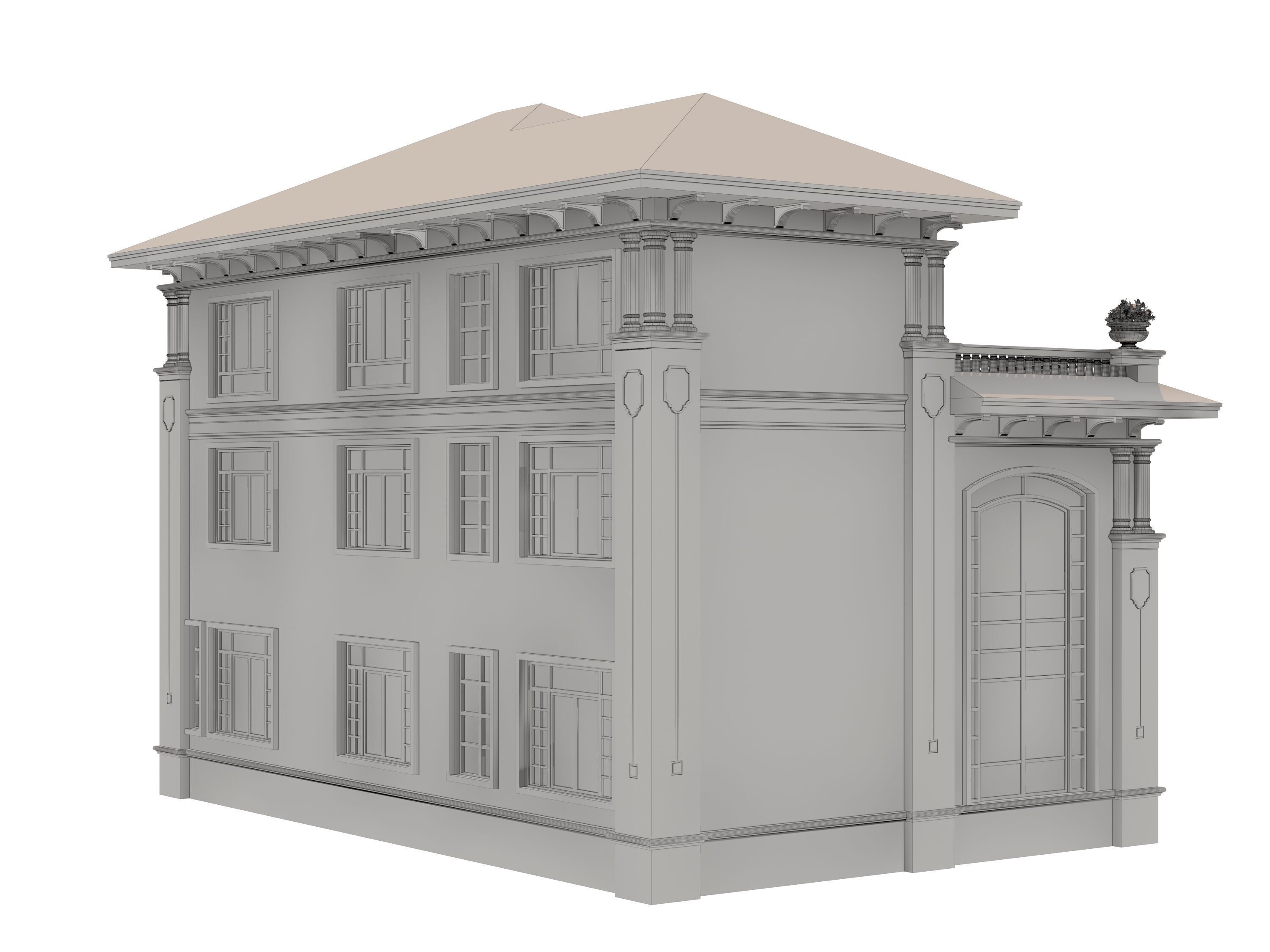 architecture luxury villa 3D model_8