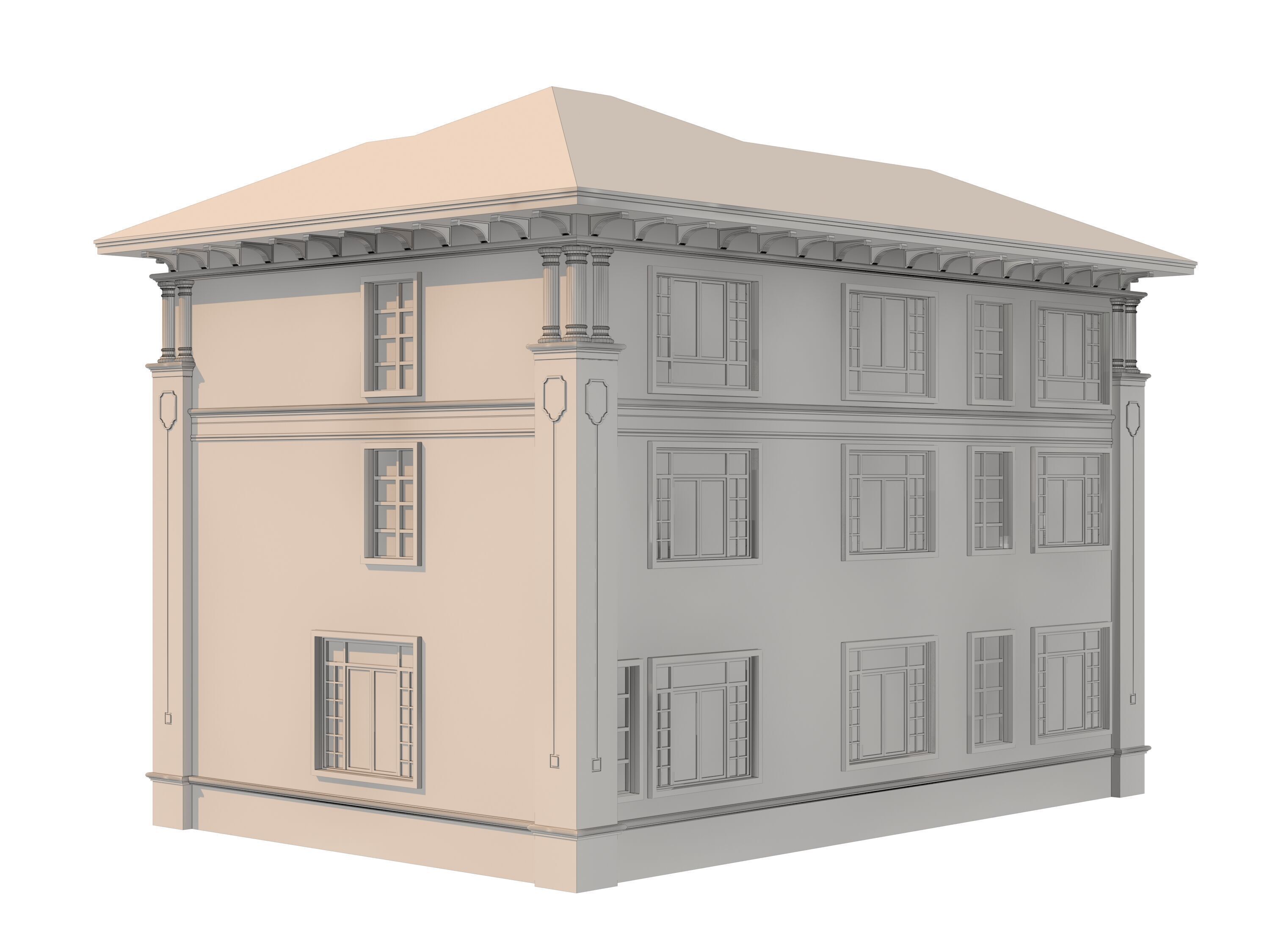 architecture luxury villa 3D model_10