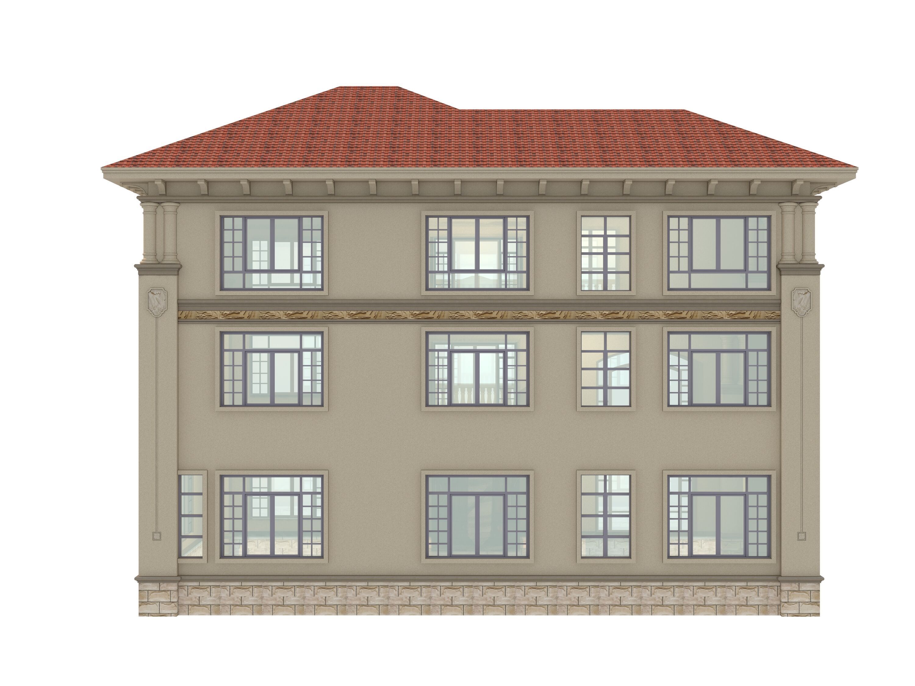 architecture luxury villa 3D model_5