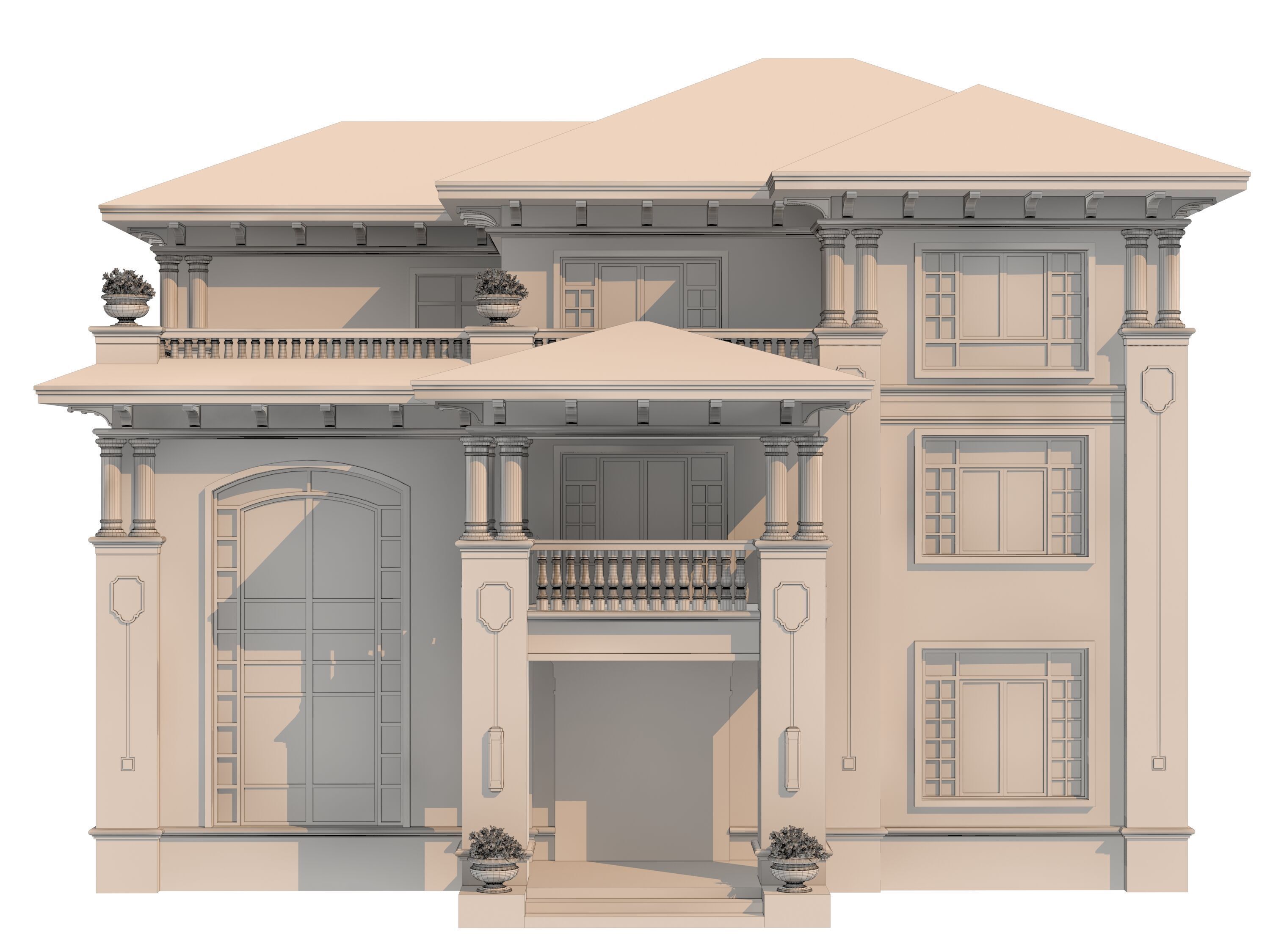 architecture luxury villa 3D model_9