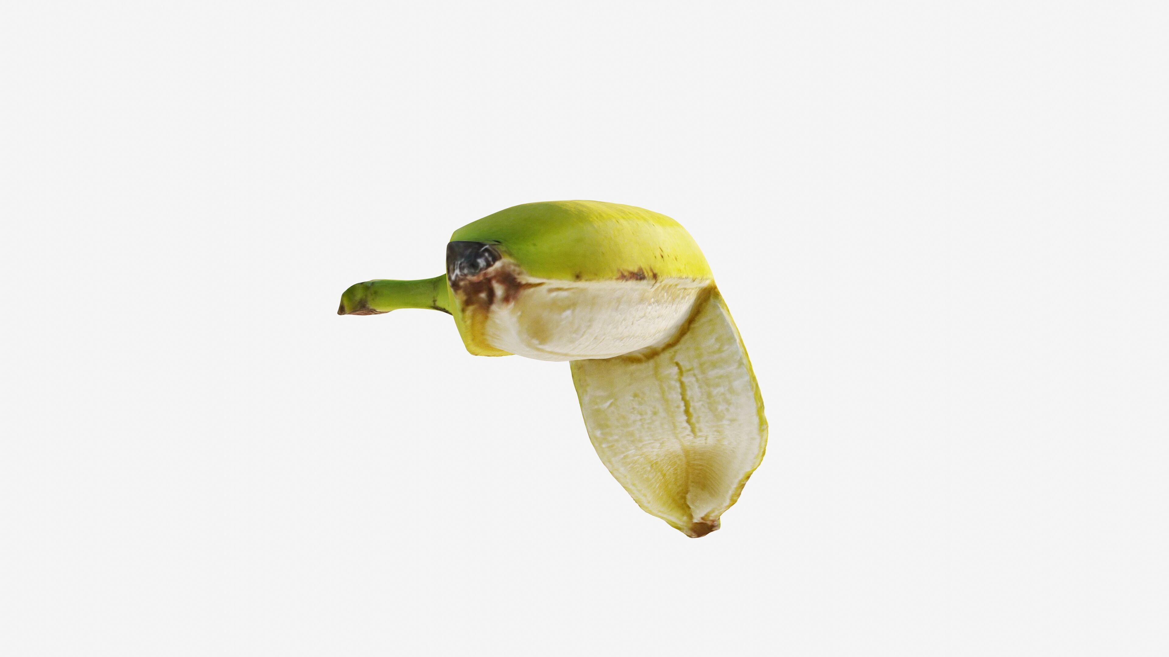 Scanned banana peel Low-poly 3D model_9