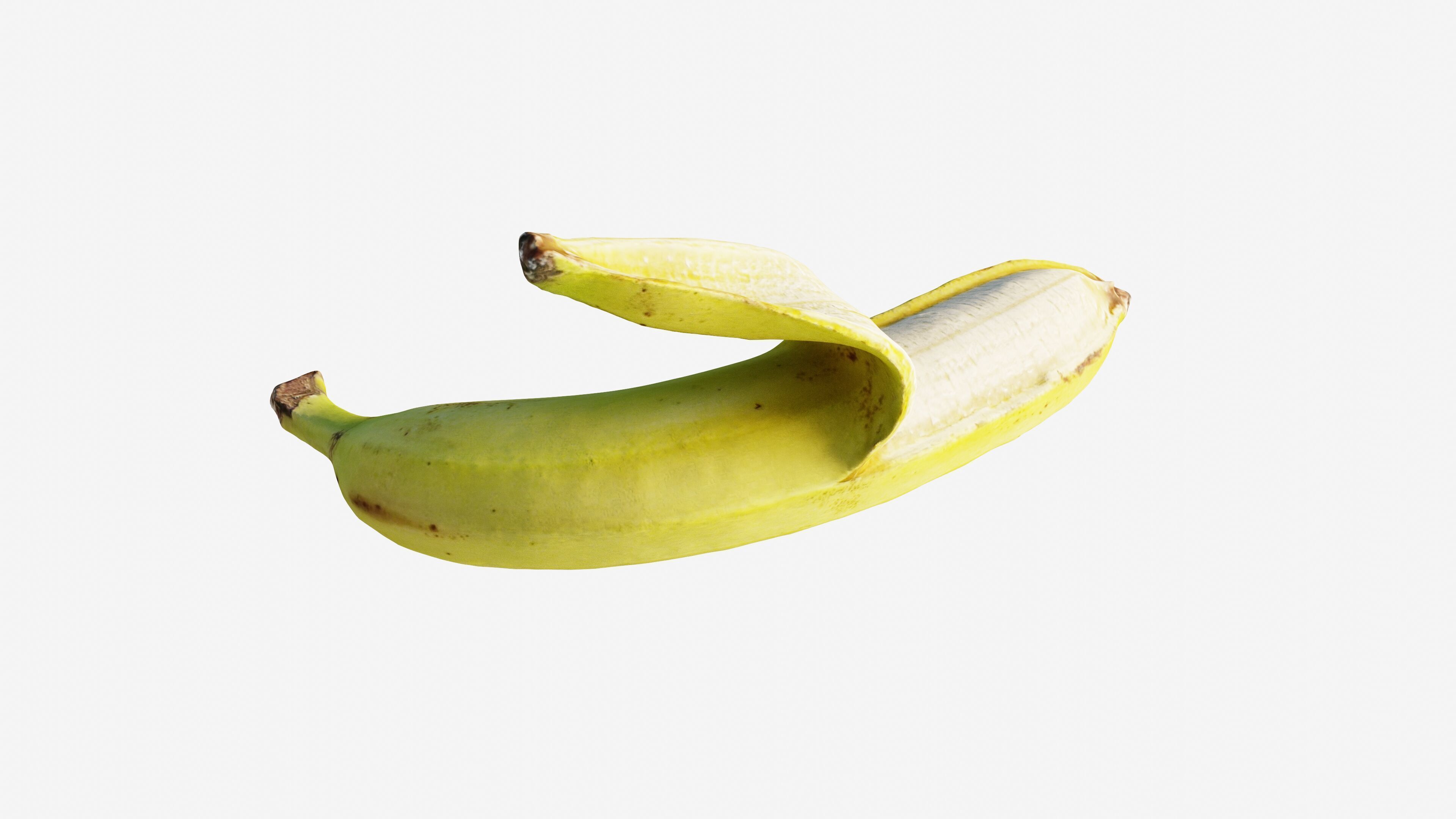 Scanned banana peel Low-poly 3D model_12