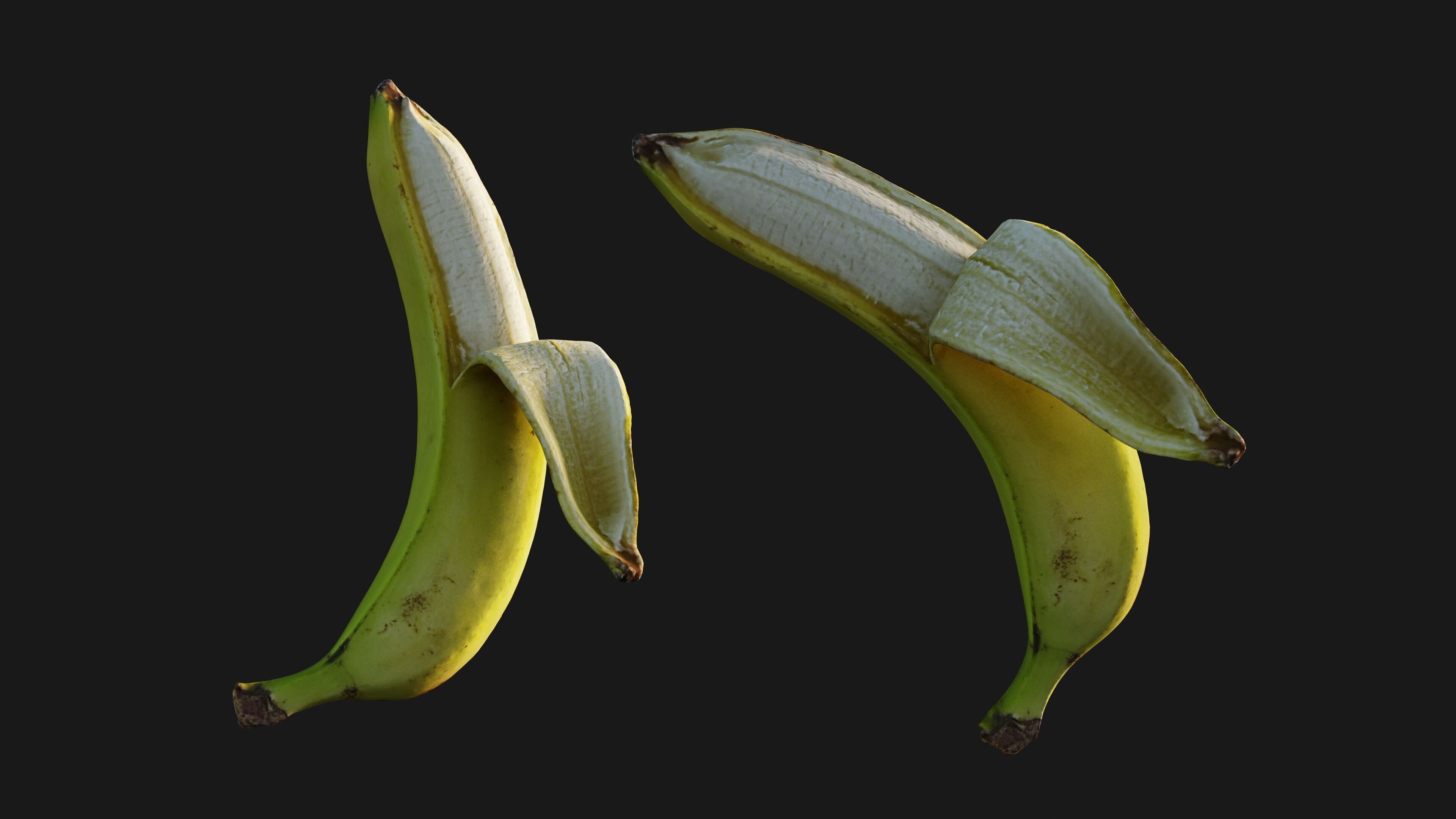 Scanned banana peel Low-poly 3D model_14