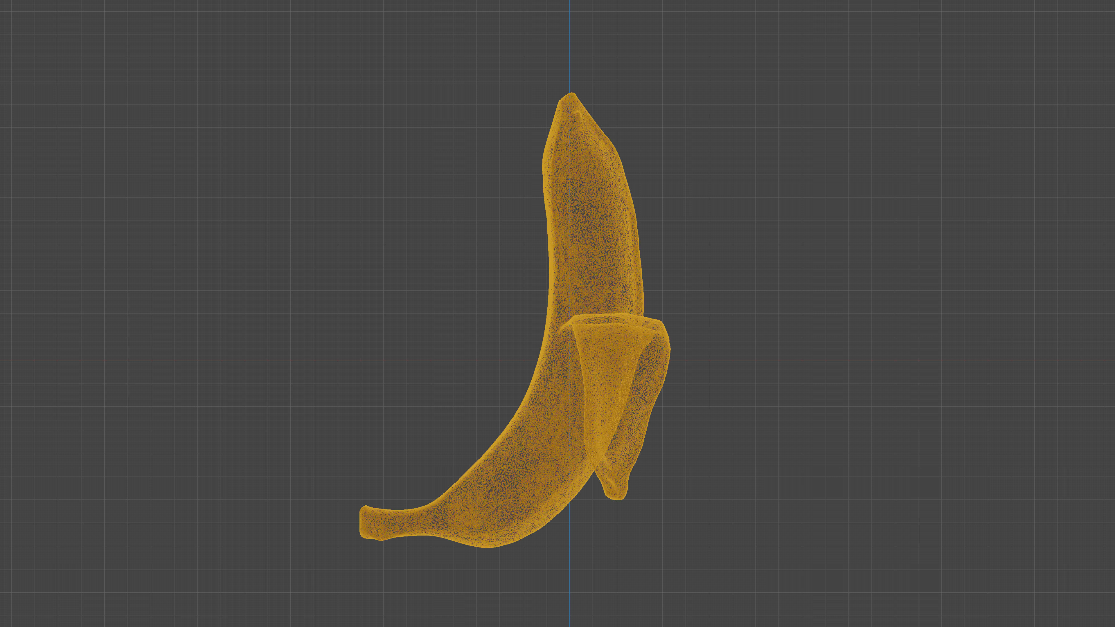 Scanned banana peel Low-poly 3D model_19