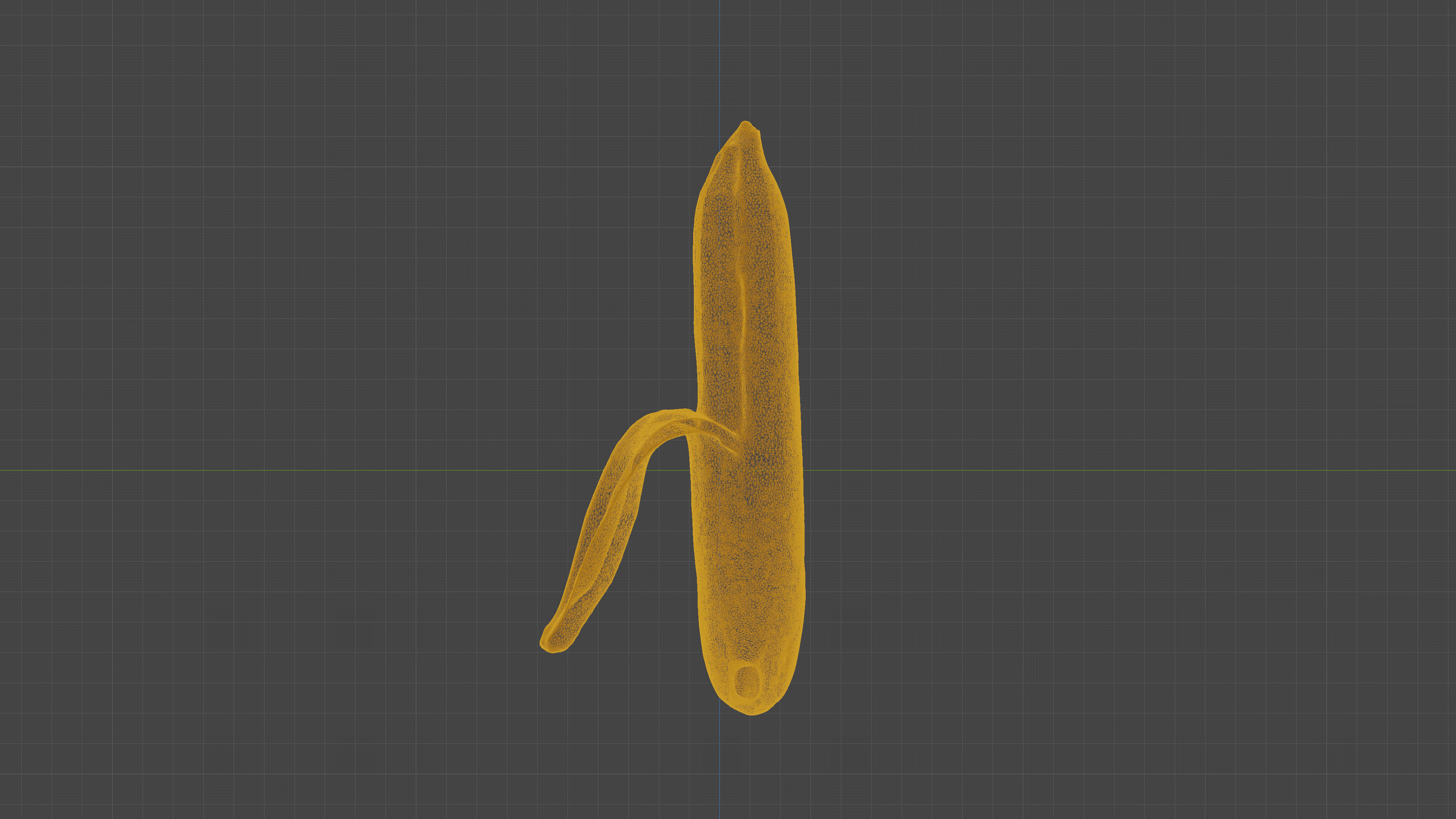 Scanned banana peel Low-poly 3D model_21