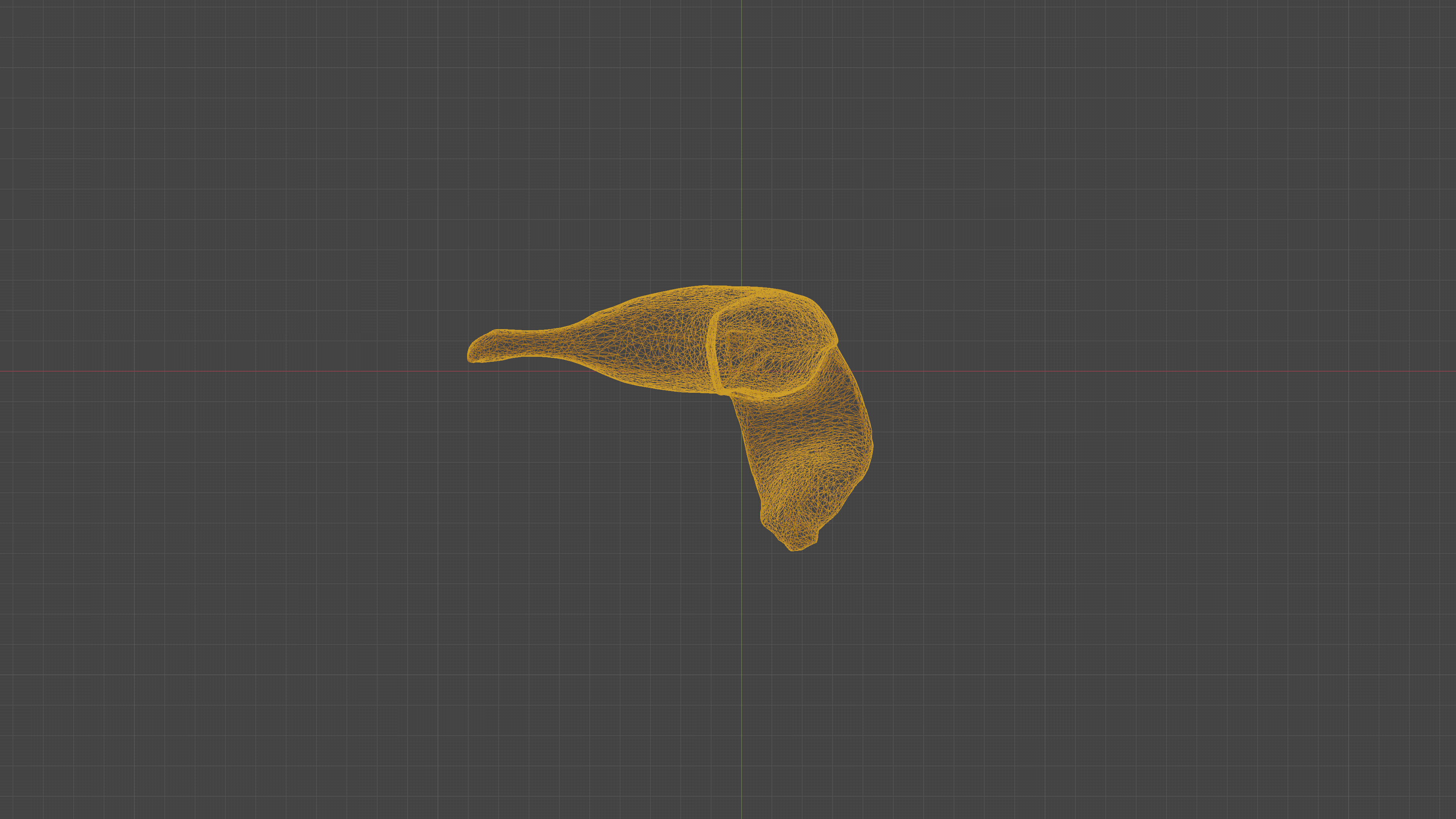 Scanned banana peel Low-poly 3D model_33