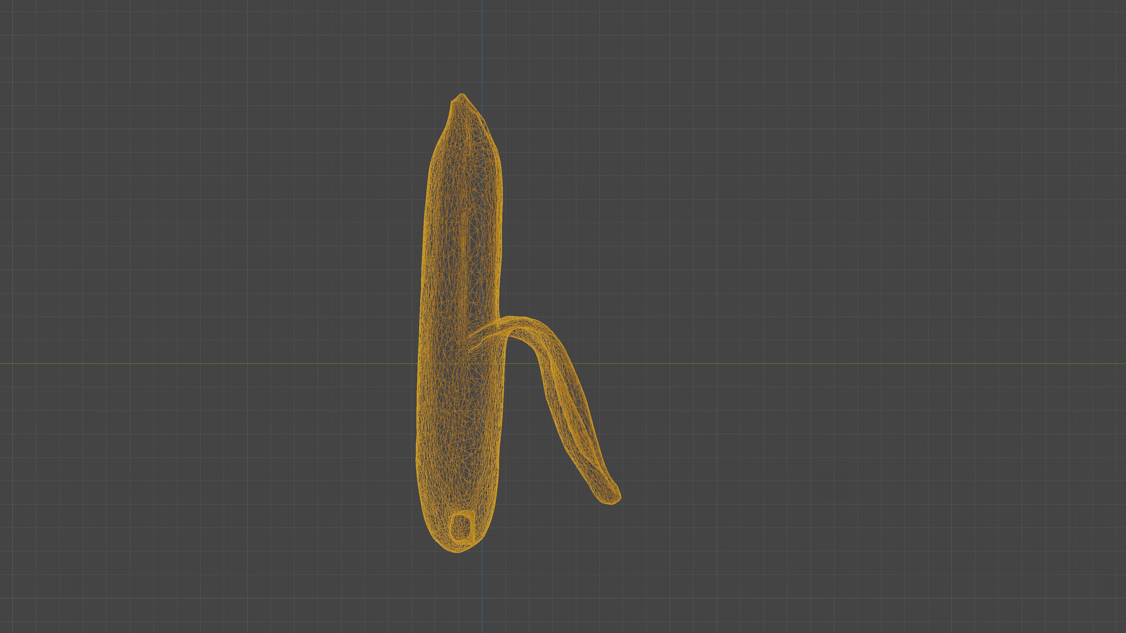 Scanned banana peel Low-poly 3D model_30