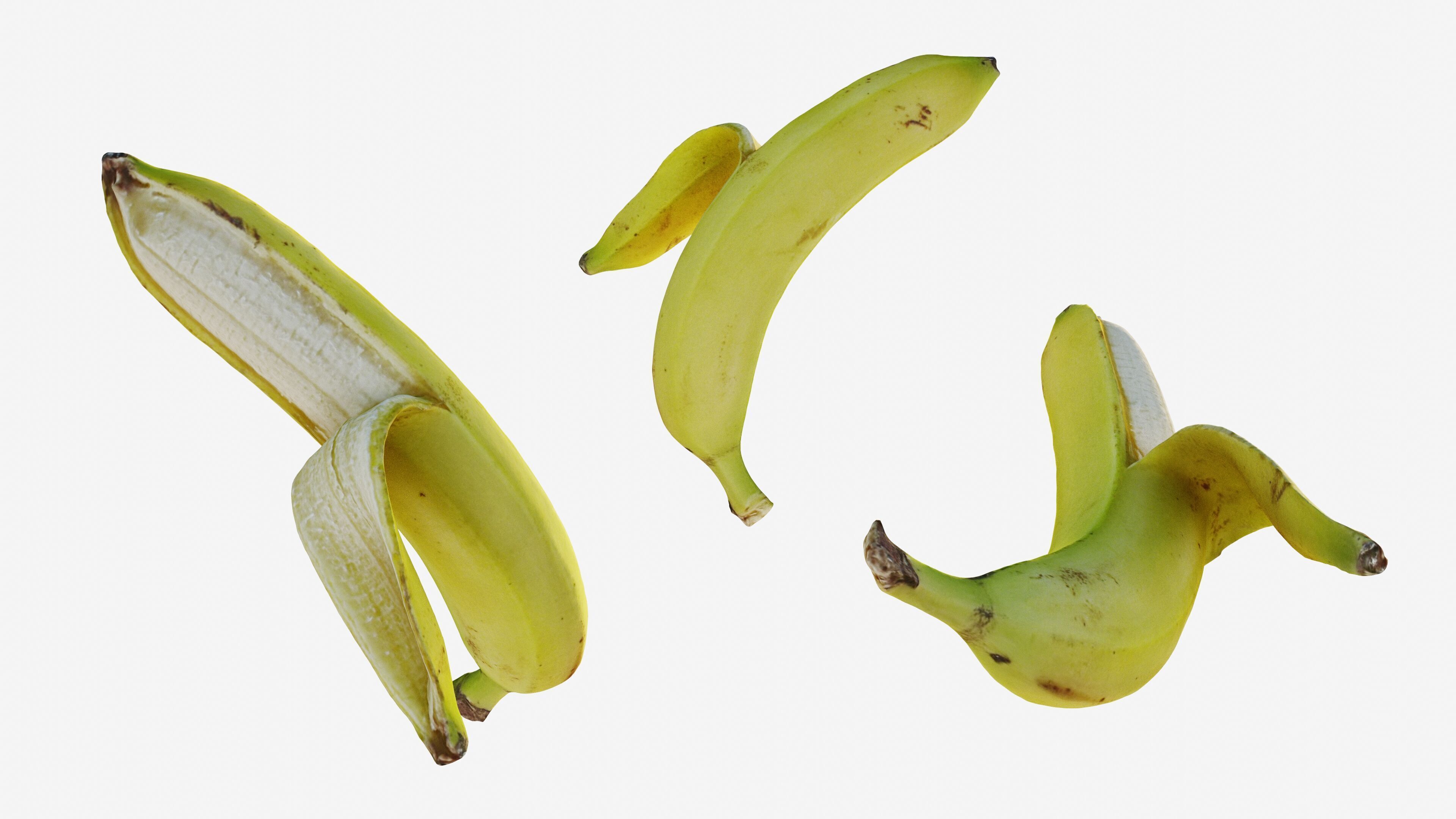 Scanned banana peel Low-poly 3D model_2
