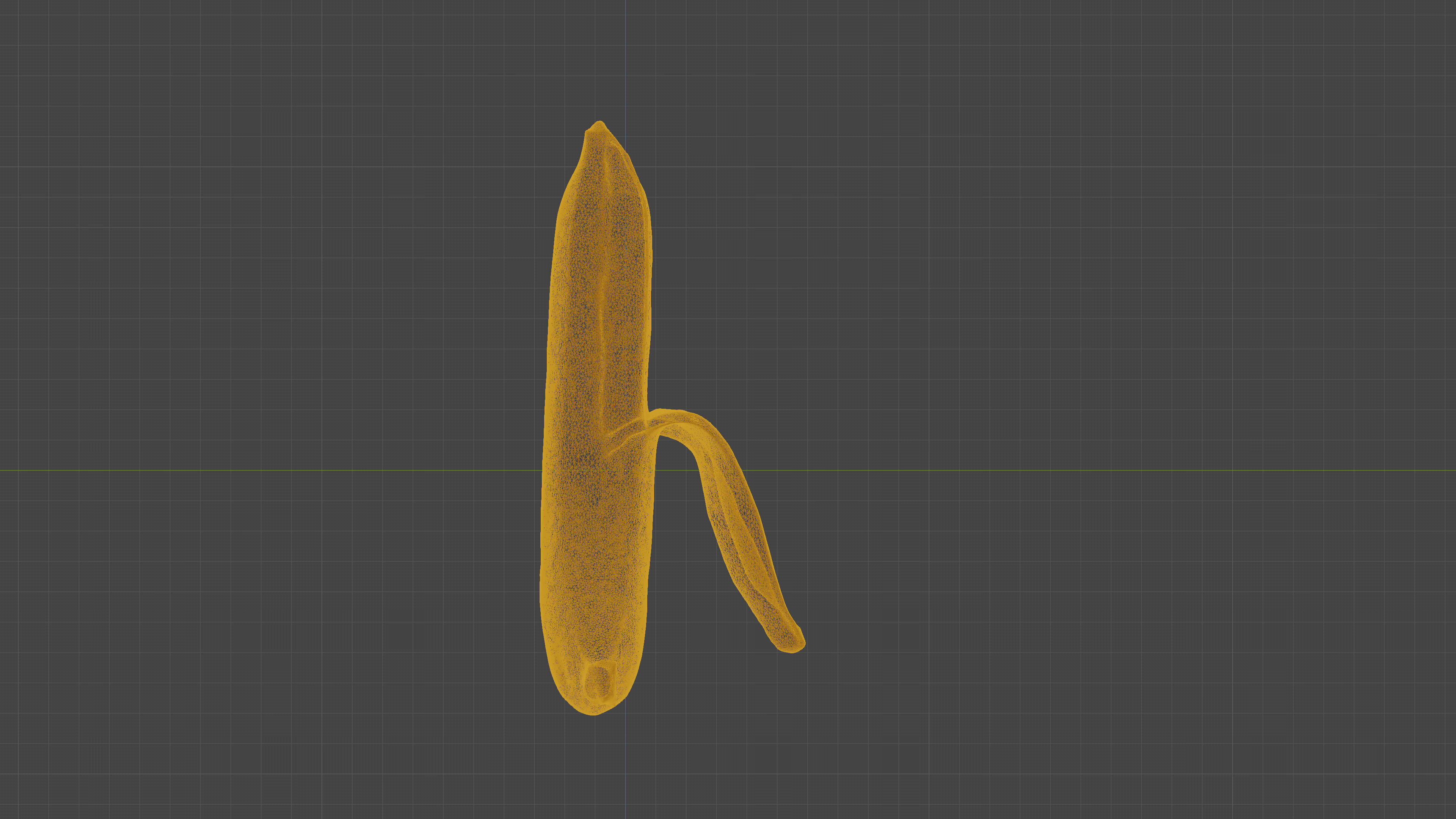 Scanned banana peel Low-poly 3D model_22