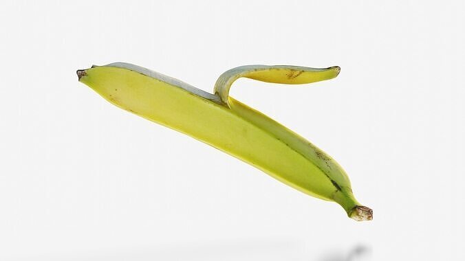 Scanned banana peel Low-poly 3D model 5
