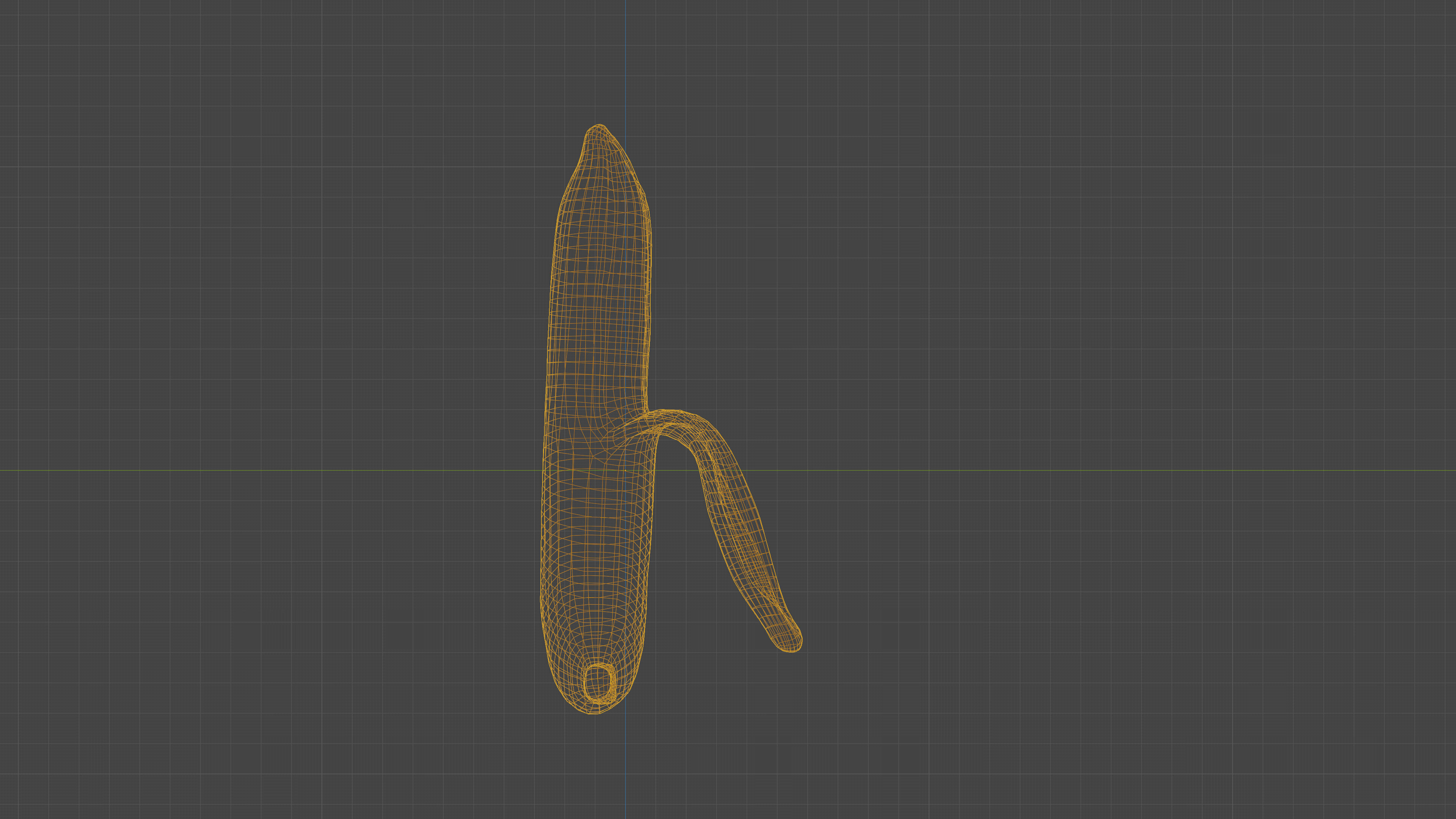 Scanned banana peel Low-poly 3D model_23
