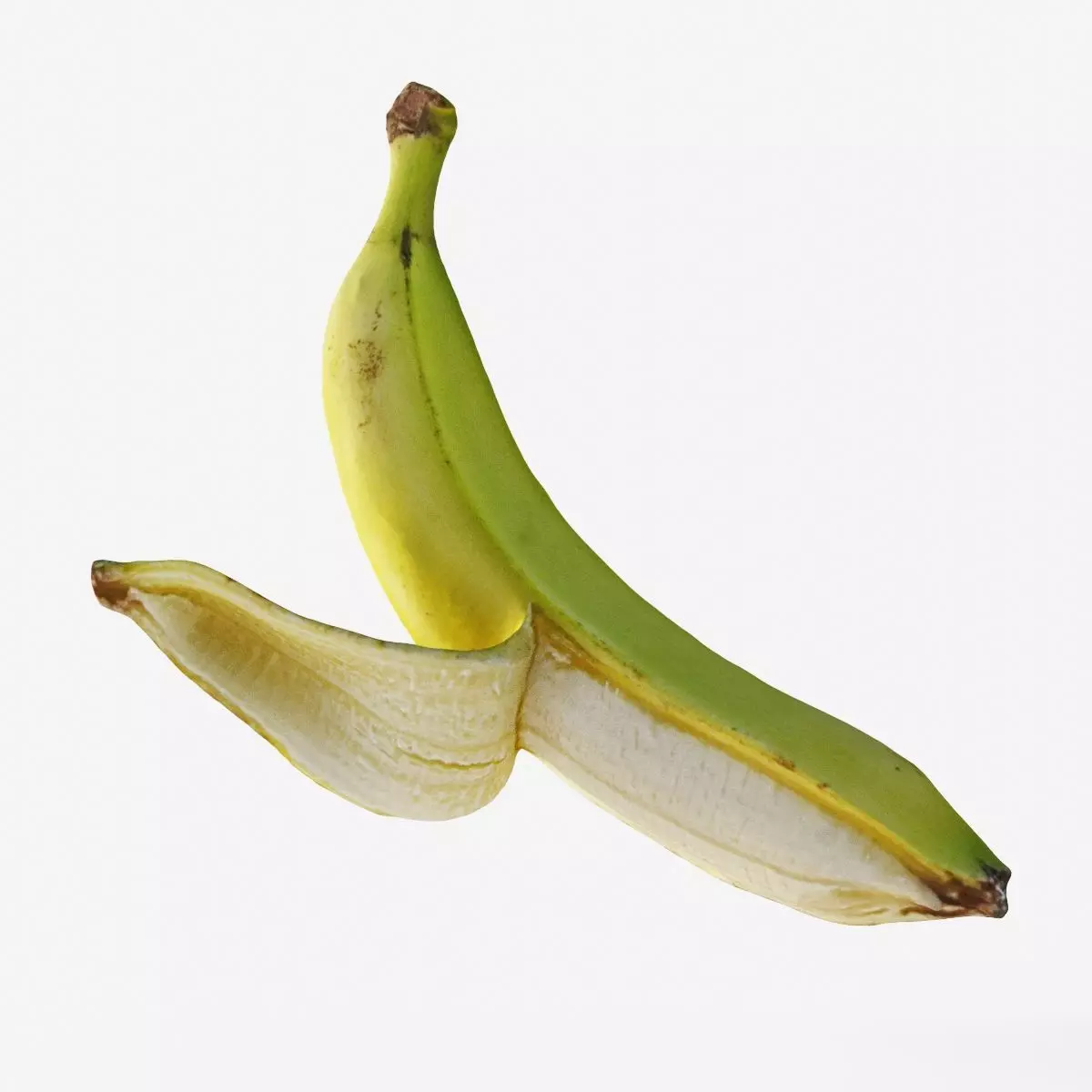 Scanned banana peel Low-poly 3D model_0