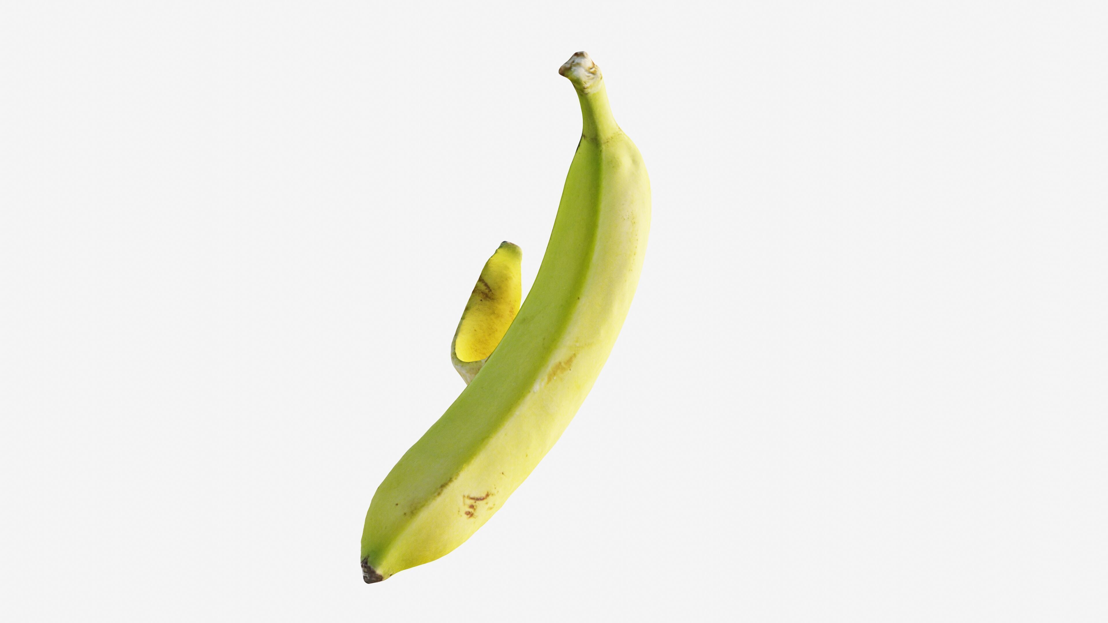 Scanned banana peel Low-poly 3D model_11
