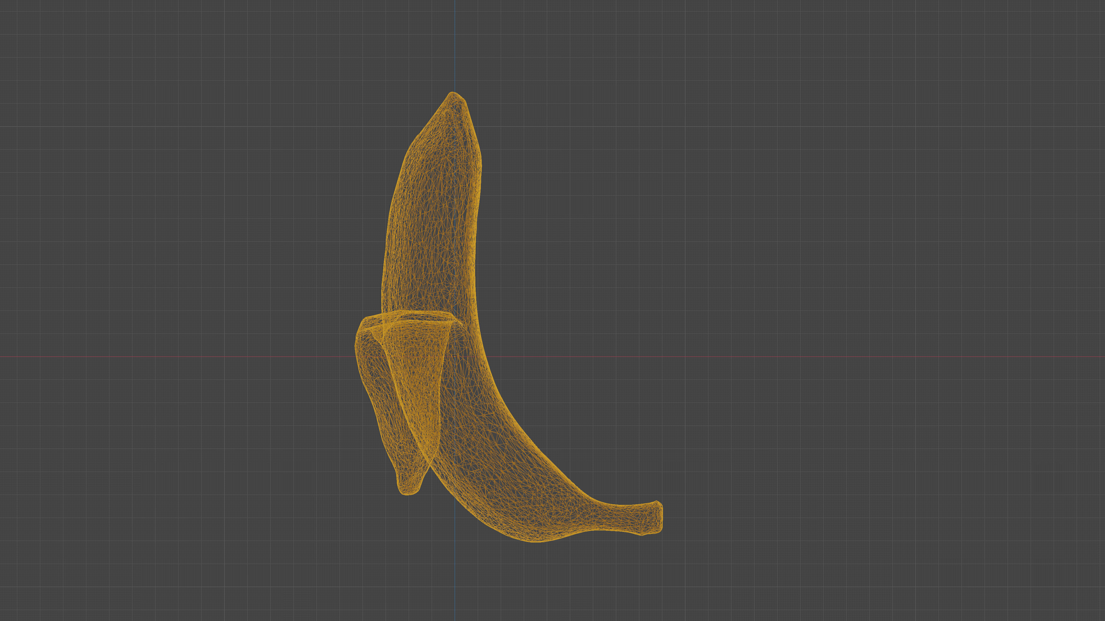 Scanned banana peel Low-poly 3D model_32