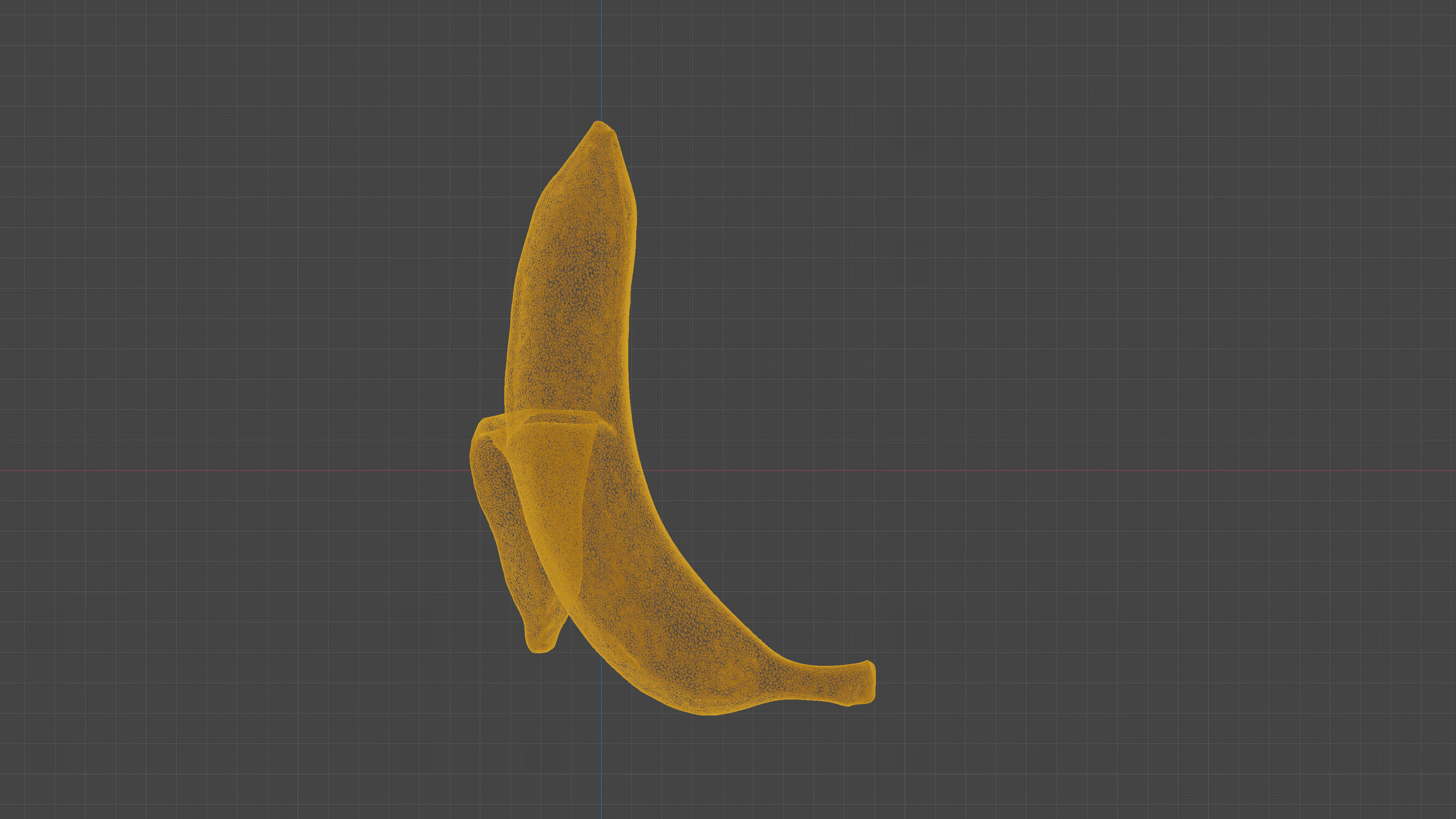 Scanned banana peel Low-poly 3D model_20