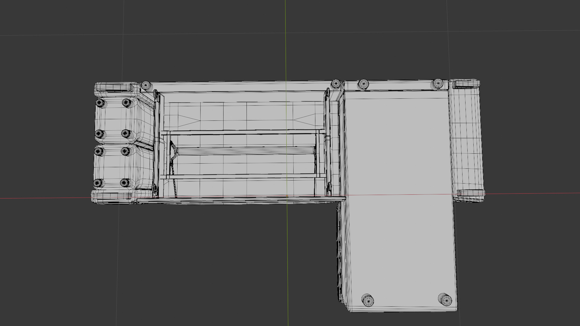 L Shape Sofa Set Dark Grey couch 3D model_12