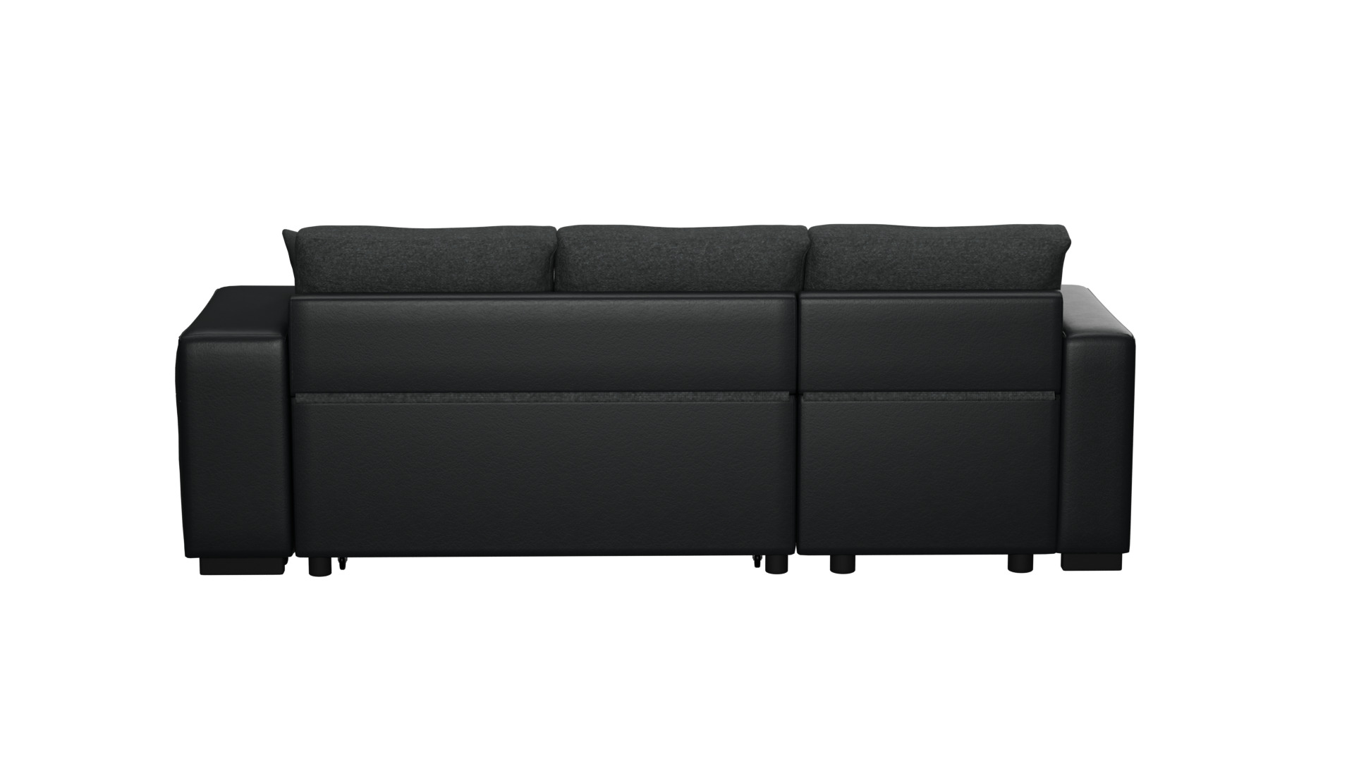 L Shape Sofa Set Dark Grey couch 3D model_6