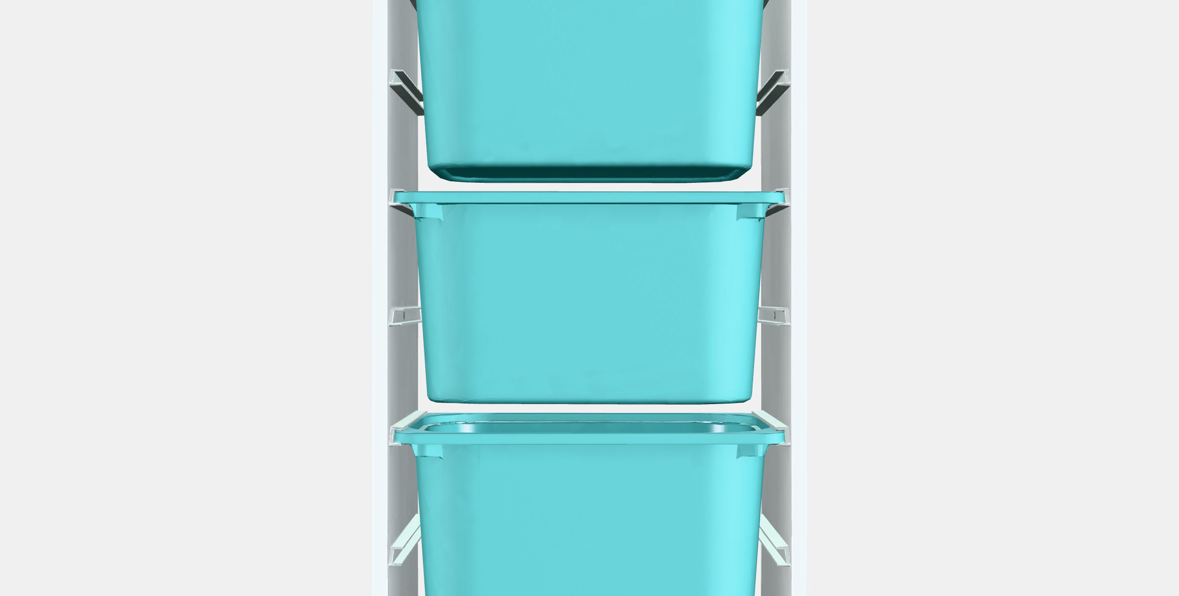 TROFAST Storage combination with boxes 7 Low-poly 3D model_15