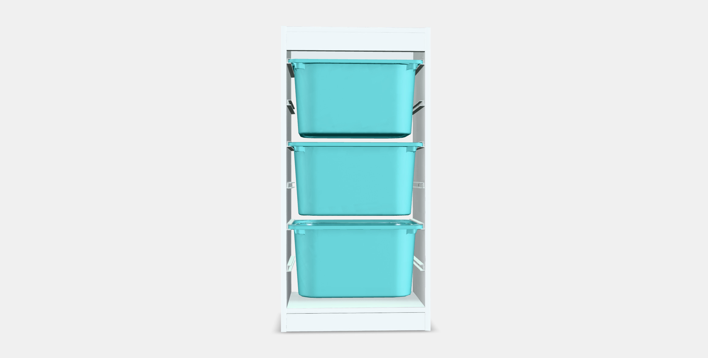 TROFAST Storage combination with boxes 7 Low-poly 3D model_13