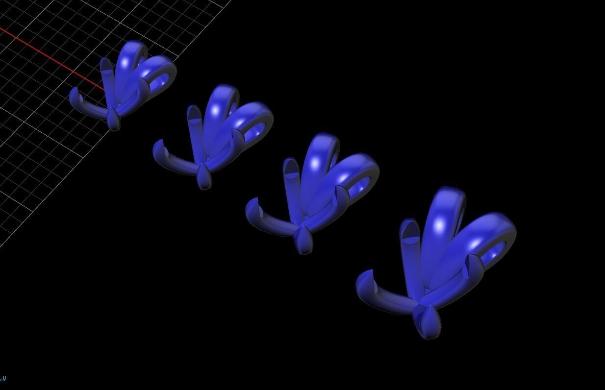 Diamonds Pendant Set 3D print model_6