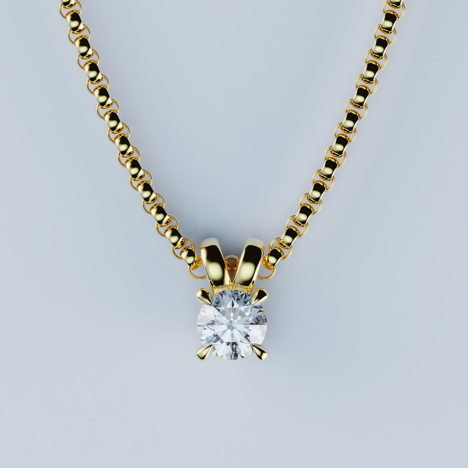 Diamonds Pendant Set 3D print model_1