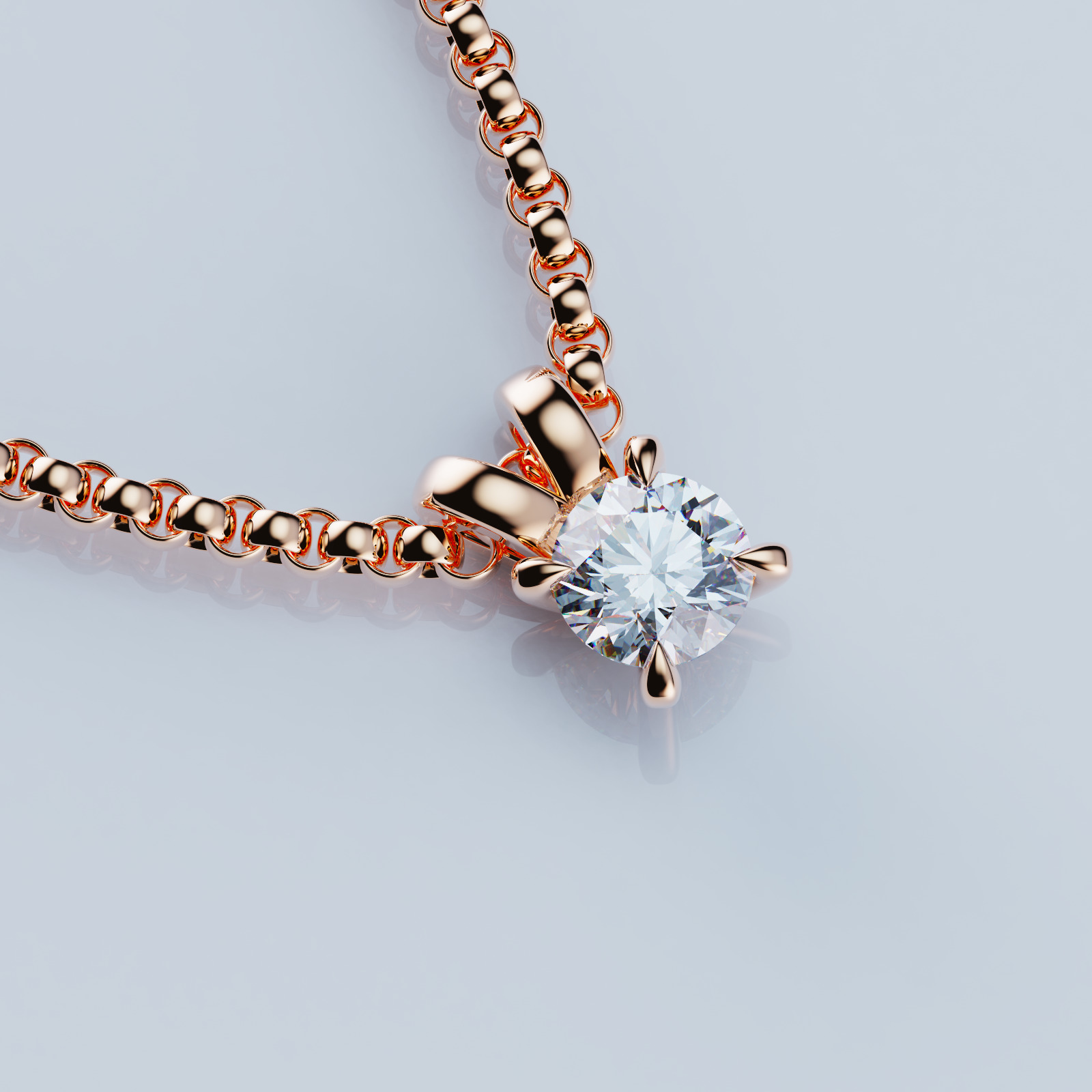 Diamonds Pendant Set 3D print model_3