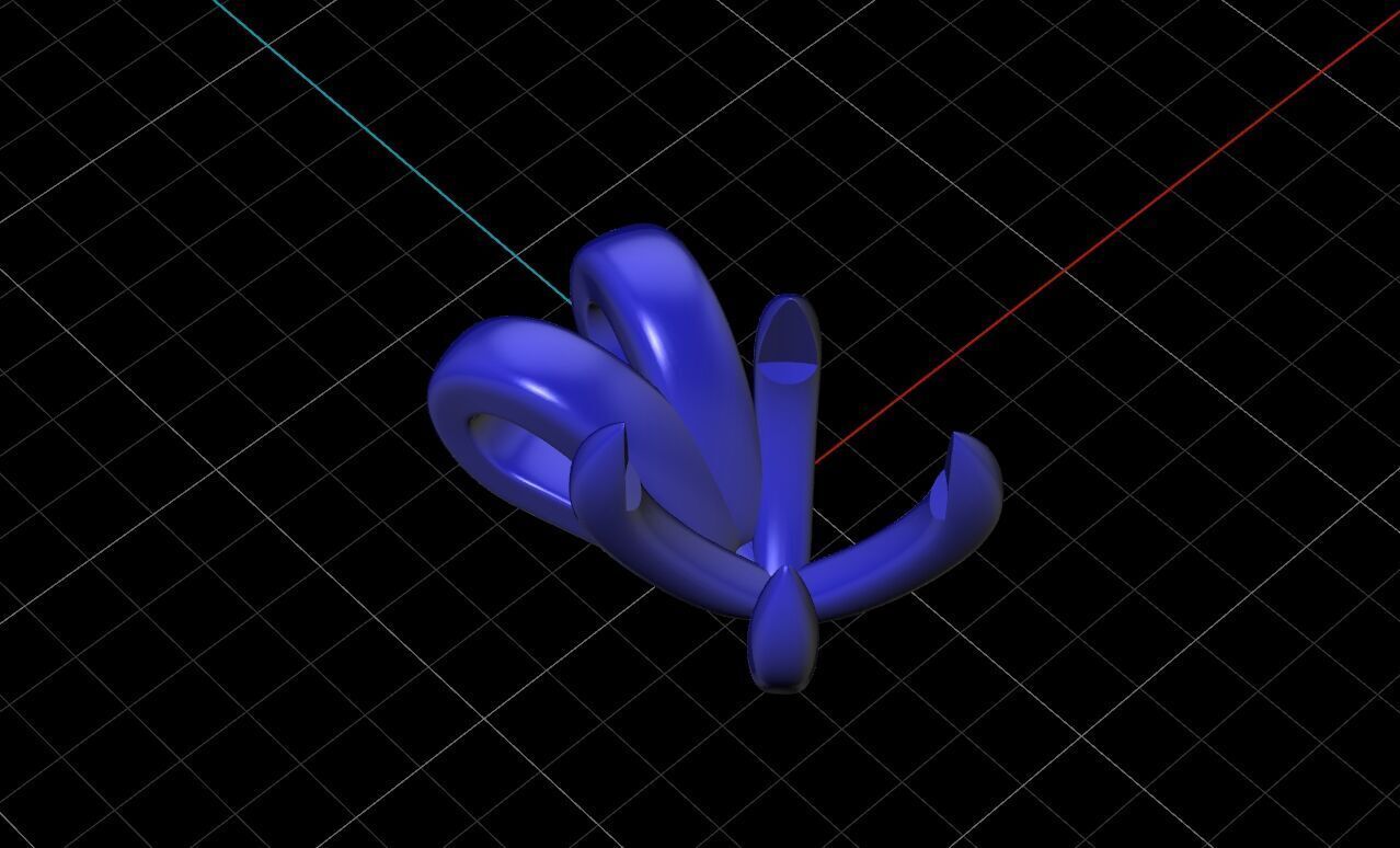 Diamonds Pendant Set 3D print model_5