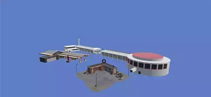 Urban Services Pack  Airport Gas Station  Tire Shop