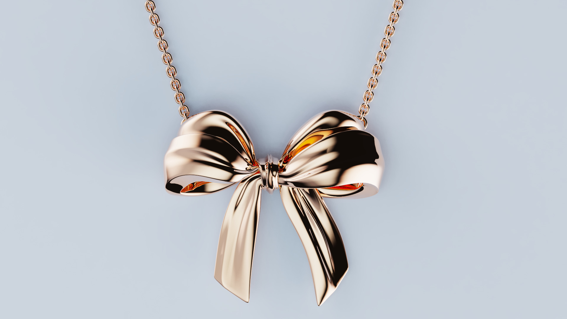 Pendant bow tie knot 3D print model_1